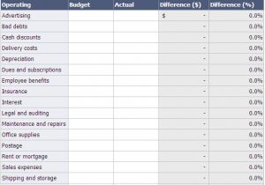 business expenses template free download 1