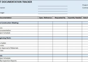 contract tracking spreadsheet excel sample