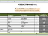 donation itemized list template