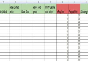 ebay spreadsheet template