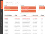 employee training template excel sample