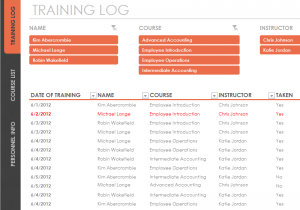 employee training template excel sample