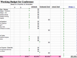 event budget planner sample