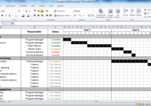 excel project management template with gantt schedule creation