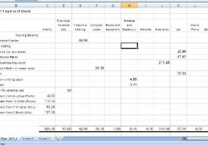 excel sheet format for daily expenses sample 1