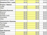 excel spreadsheet for business expenses sample 1