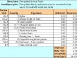 food cost inventory spreadsheet sample