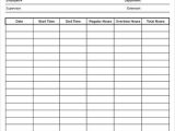 free printable monthly timesheets template