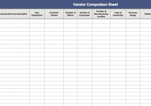 free product comparison template