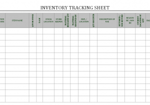 inventory control template with count sheet