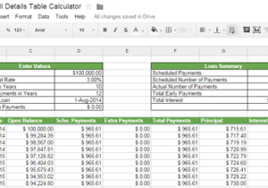 microsoft excel amortization template