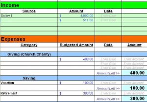 monthly budget excel spreadsheet template