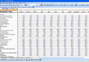 monthly budget spreadsheet template excel