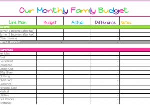 monthly budget spreadsheet template uk