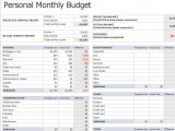 monthly budget template excel sample