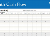 monthly cash flow template