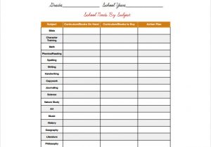 office supply checklist sample