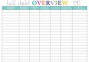 pay off credit card debt worksheet
