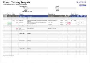 project tracking template excel free download