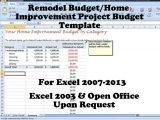 renovation budget tracker sample