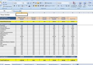 rental property excel spreadsheet free sample