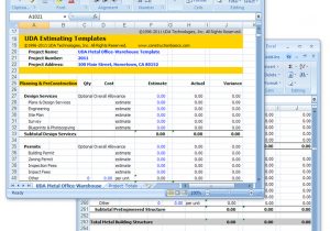 residential construction cost estimator excel sample 2