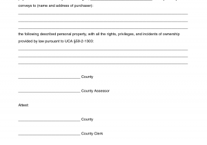 Sale of personal property form