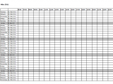 schedule worksheet template