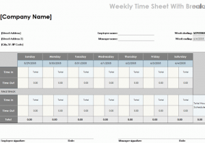 time log template sample