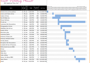 wedding day timeline template free sample