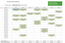 weekly schedule template excel sample 1